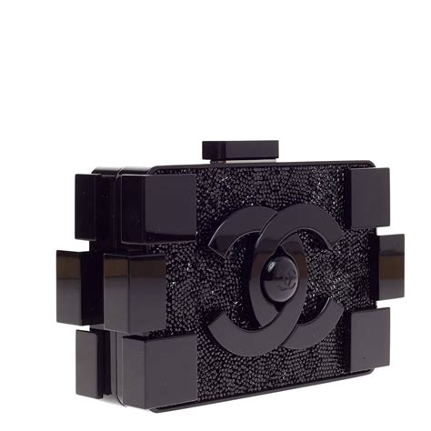 chanel lego clutch crystal bag